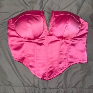 Stellah Satin Fuchsia Bustier